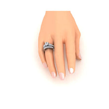 Afbeelding in Gallery-weergave laden, Ronde diamanten verlovingsring met euro schacht en accenten WG 14