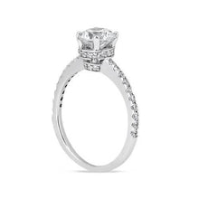 Afbeelding in Gallery-weergave laden, Ronde diamanten witgouden 14K verlovingsring met accenten 2,69 karaat - harrychadent.nl