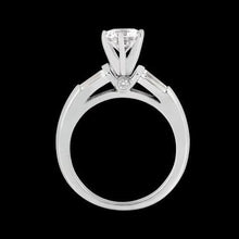 Afbeelding in Gallery-weergave laden, Ronde en stokbrood diamanten 1,25 karaat drie stenen ring wit goud Nieuw - harrychadent.nl