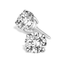Afbeelding in Gallery-weergave laden, Ronde geslepen diamanten oorbel van 2,80 ct 14k witgoud - harrychadent.nl