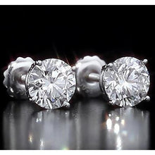 Afbeelding in Gallery-weergave laden, Ronde stud diamanten oorbel 4,50 karaat wit goud 14K Vs1 F - harrychadent.nl