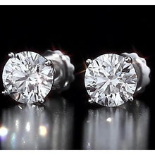 Afbeelding in Gallery-weergave laden, Ronde stud diamanten oorbel 4,50 karaat wit goud 14K Vs1 F - harrychadent.nl