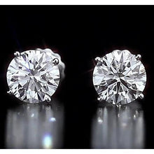 Afbeelding in Gallery-weergave laden, Ronde stud diamanten oorbel 4,50 karaat wit goud 14K Vs1 F - harrychadent.nl