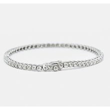 Afbeelding in Gallery-weergave laden, Ronde Echt Diamanten Tennisarmband 6 Karaat Gedeelde Tandenset Nieuw