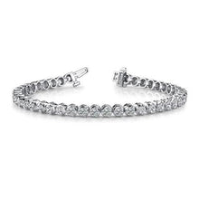 Afbeelding in Gallery-weergave laden, Ronde Echt Diamanten Tennisarmband Met Pinnen 10,08 Karaat WG 14K