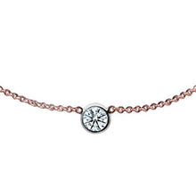 Afbeelding in Gallery-weergave laden, Ronde Echt Diamanten Yards Ketting Rose Hanger 2 Karaat Witgoud 14K