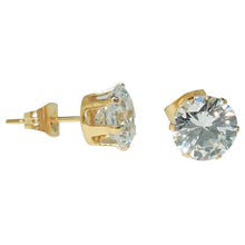 Afbeelding in Gallery-weergave laden, Round Cut Diamond Lady Stud Earring 4 karaat geel goud 14K - harrychadent.nl