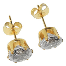 Afbeelding in Gallery-weergave laden, Round Cut Diamond Lady Stud Earring 4 karaat geel goud 14K - harrychadent.nl