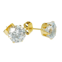 Afbeelding in Gallery-weergave laden, Round Cut Diamond Lady Stud Earring 4 karaat geel goud 14K - harrychadent.nl