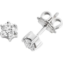Afbeelding in Gallery-weergave laden, GIA-gecertificeerd Round Cut Six Prong Set 2,05 Karaat Echt Diamanten Oorknopjes Wg 14K
