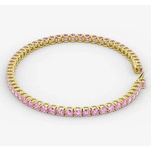 Afbeelding in Gallery-weergave laden, Roze saffier tennisarmband 5.90 karaat dames witgouden sieraden - harrychadent.nl