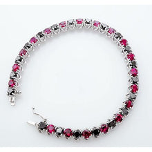 Afbeelding in Gallery-weergave laden, Ruby & Black Diamond Tennisarmband set 11,70 karaat - harrychadent.nl