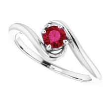 Afbeelding in Gallery-weergave laden, Ruby Stone Ring Solitaire 1 karaat witgoud 14K - harrychadent.nl