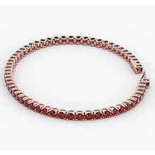 Afbeelding in Gallery-weergave laden, Ruby Tennisarmband Rose Goud 5.90 Karaat Sieraden Nieuw - harrychadent.nl