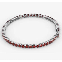 Afbeelding in Gallery-weergave laden, Ruby Tennisarmband Witgoud 14K 5,90 Karaat Sieraden Nieuw - harrychadent.nl