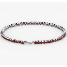 Afbeelding in Gallery-weergave laden, Ruby Tennisarmband Witgoud 14K 5,90 Karaat Sieraden Nieuw - harrychadent.nl