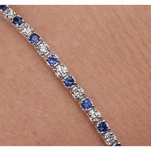 Afbeelding in Gallery-weergave laden, Saffier En Diamanten Armband