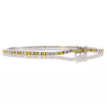 Afbeelding in Gallery-weergave laden, Saffier diamanten armband 5 karaat witgoud 14K sieraden - harrychadent.nl