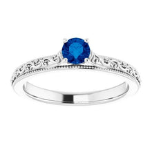 Afbeelding in Gallery-weergave laden, Sapphire Solitaire Ring 0,75 karaat Ceylon blauwe sieraden - harrychadent.nl