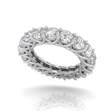 Afbeelding in Gallery-weergave laden, Schitterende diamanten 4 ct. Eeuwigheid Trouwring Vrouwen Sieraden - harrychadent.nl