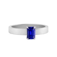 Afbeelding in Gallery-weergave laden, Smaragd edelsteen herenring 1,50 karaat Ceylon Saffier Prong Set