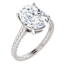 Afbeelding in Gallery-weergave laden, Solitaire Diamanten Ring 4 Karaats Touw Stijl Shank Vrouwen Sieraden - harrychadent.nl