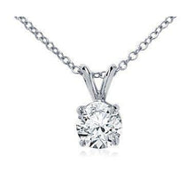 Afbeelding in Gallery-weergave laden, Solitaire Prachtige 2 karaats ronde diamanten hanger ketting wit goud - harrychadent.nl