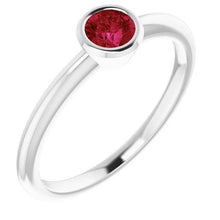 Afbeelding in Gallery-weergave laden, Solitaire Ring 0,75 Karaat Birmese Ruby Dames Sieraden Nieuw - harrychadent.nl