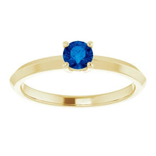 Afbeelding in Gallery-weergave laden, Solitaire Ring Blauwe Saffier 1,25 Karaat Geel Goud 14K Sieraden - harrychadent.nl