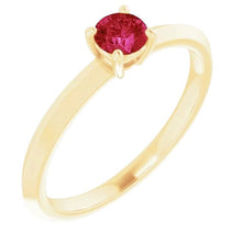 Afbeelding in Gallery-weergave laden, Solitaire Robijn Ring 1,25 Karaat Geel Goud 14K - harrychadent.nl