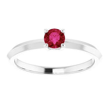 Afbeelding in Gallery-weergave laden, Solitaire Ruby Ring 1,25 Karaat 4 Prong Setting Sieraden Nieuw - harrychadent.nl