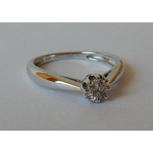 Afbeelding in Gallery-weergave laden, Solitaire diamanten ring 0.25 karaat witgoud 14K - harrychadent.nl
