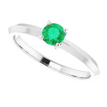 Afbeelding in Gallery-weergave laden, Solitaire groene smaragd ring 1,25 karaat vrouwen sieraden - harrychadent.nl