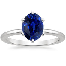 Afbeelding in Gallery-weergave laden, echte oval diamant 2karaat ring vooraanzicht