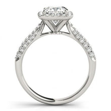 Afbeelding in Gallery-weergave laden, echte round diamant 1karaat ring zijaanzicht
