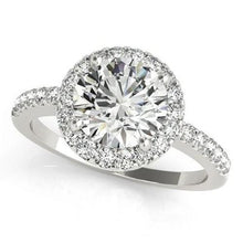 Afbeelding in Gallery-weergave laden, Sprankelende Halo Ronde Diamanten Verlovingsring 2.50 Karaat WG 14K - harrychadent.nl