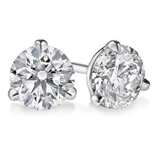 Afbeelding in Gallery-weergave laden, Sprankelende grote ronde geslepen Solitaire Diamond Stud Earring 5 ct. Goud 14K - harrychadent.nl