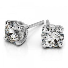 Afbeelding in Gallery-weergave laden, Sprankelende ronde geslepen diamanten dames oorknopjes van 3,40 ct 14k witgoud - harrychadent.nl