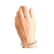 Afbeelding in Gallery-weergave laden, Sprankelende Kussen Geslepen Echt Diamanten Tennisarmband WG 14K 20 Karaat