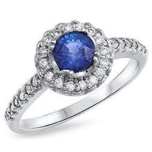 Afbeelding in Gallery-weergave laden, Sri Lanka Blauwe Saffier En Diamanten Ring Wit Goud 1.60 Ct - harrychadent.nl