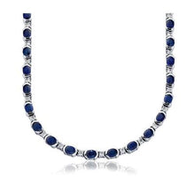 Afbeelding in Gallery-weergave laden, Sri Lanka blauwe saffier diamant 40.25 karaat dames ketting - harrychadent.nl
