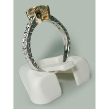 Afbeelding in Gallery-weergave laden, Stralende en ronde diamanten trouwring van 1,60 ct, tweekleurig goud - harrychadent.nl