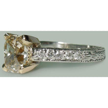 Afbeelding in Gallery-weergave laden, Stralende en ronde diamanten trouwring van 1,60 ct, tweekleurig goud - harrychadent.nl