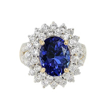 Afbeelding in Gallery-weergave laden, Tanzaniet Cocktail Ring