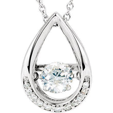 Afbeelding in Gallery-weergave laden, Tear Drop diamanten hanger ketting 2,50 karaat witgoud 14K - harrychadent.nl