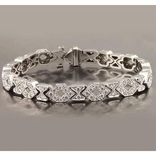 Afbeelding in Gallery-weergave laden, Tennis Armband Echt Diamant 9 Karaat F Vs1 Witgoud 14K Sieraden