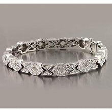 Afbeelding in Gallery-weergave laden, Tennis Armband Echt Diamant 9 Karaat F Vs1 Witgoud 14K Sieraden