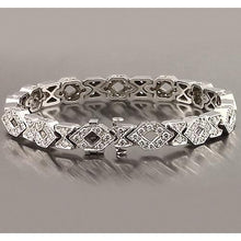Afbeelding in Gallery-weergave laden, Tennis Armband Echt Diamant 9 Karaat F Vs1 Witgoud 14K Sieraden
