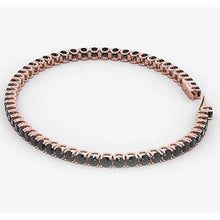 Afbeelding in Gallery-weergave laden, Tennisarmband Black Diamond 5,90 karaat roségoud 14K sieraden Nieuw - harrychadent.nl