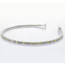 Afbeelding in Gallery-weergave laden, Tennisarmband met roze, gele, groene en witte saffier 4 karaats - harrychadent.nl